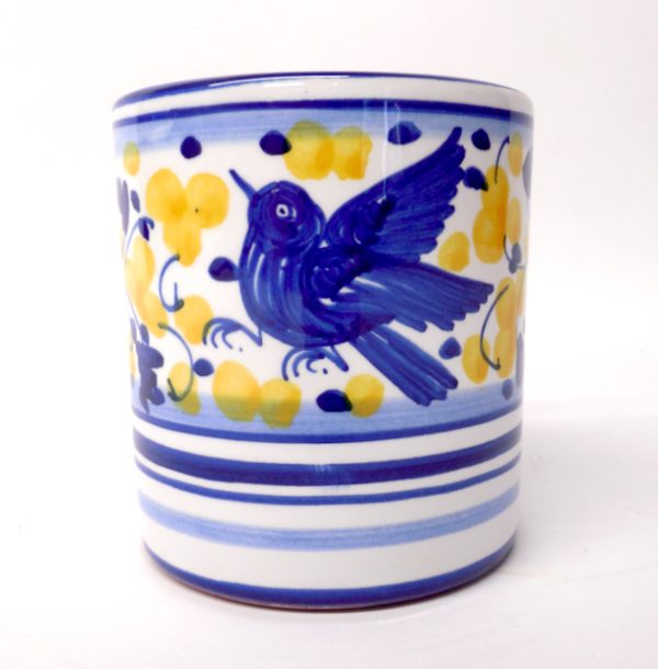 Deruta Arabesco Blue and Yellow Mug