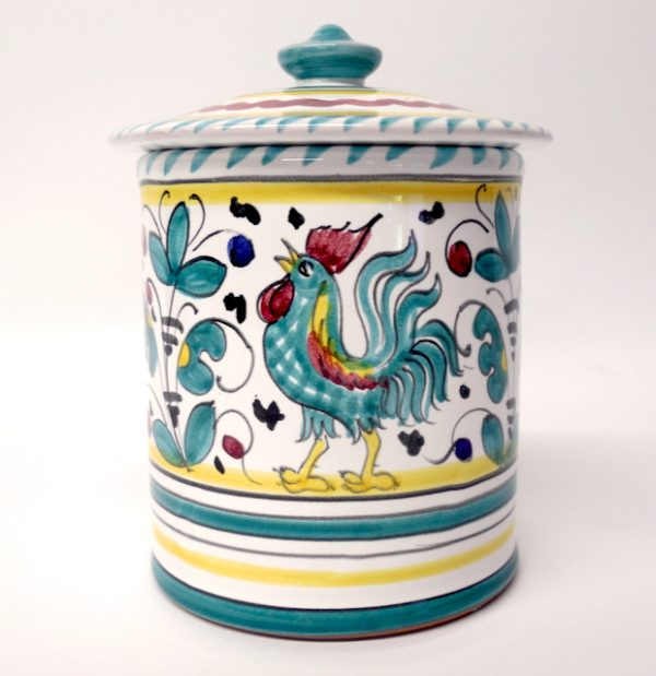 Deruta Galletto Green 5" Canister
