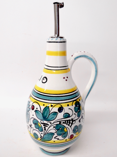 Utensil Holder - Orvieto Green - Italian Ceramics