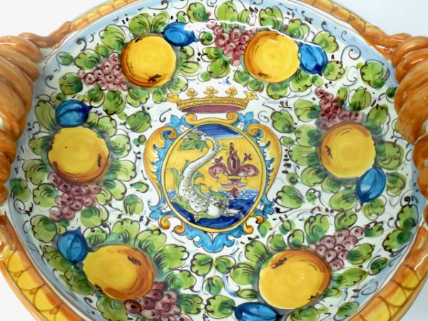 Tuscan 18" Shallow Bowl with Dolphin and “Serpe” Handles - Image 2