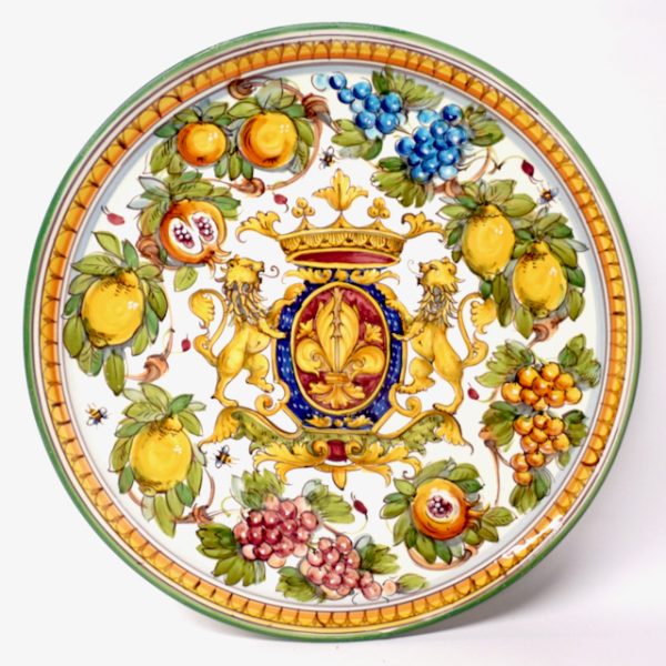 Tuscan 18” Round Serving/Wall Platter with Bees in the Orchard