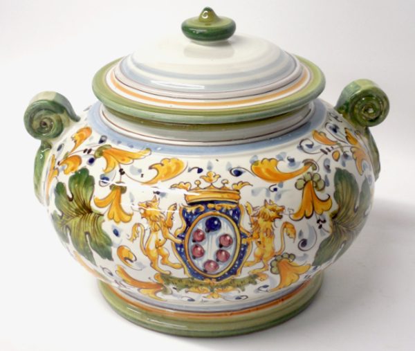 Tuscan Tureen with Foglia di Montelupo Green